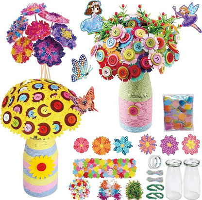 Mostop Crafts for Kids Ages 6-10, DIY Flower Bouquet Craft Kit by Mostop
