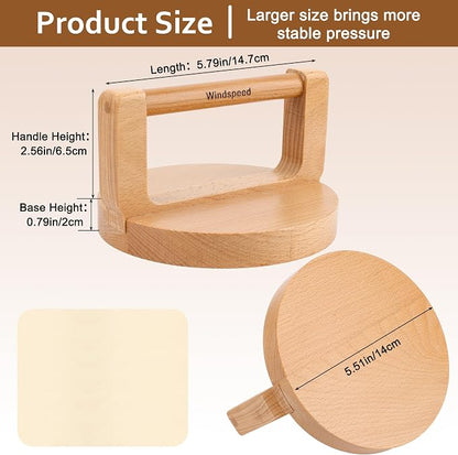 Windspeed Upgrade Wood Baren for Printmaking, 5.5 in Thicker Block Printing - Image 2