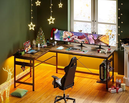 Coleshome 66" L Shaped Gaming Desk - Image 9