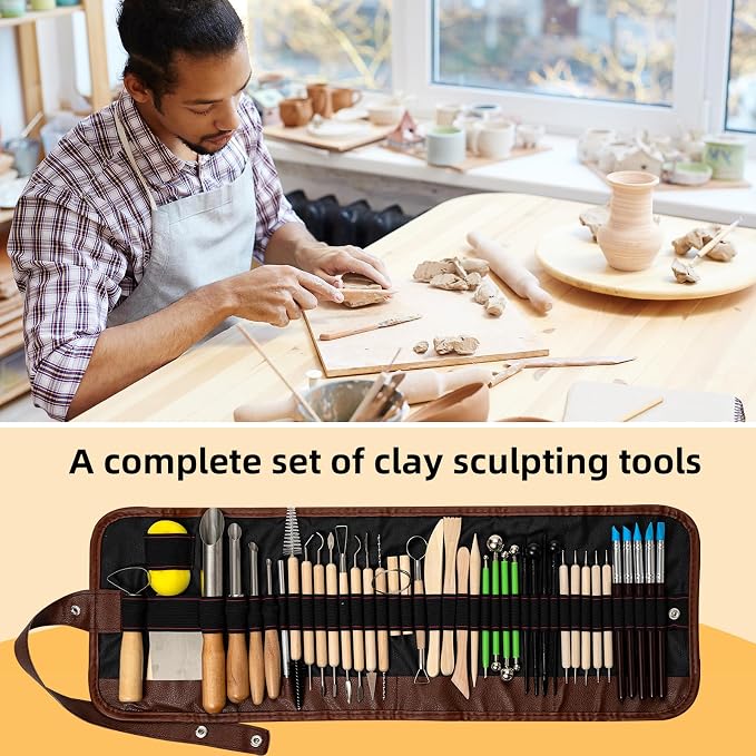 42 PCS Clay Tool, Clay Sculpting Tools Kit, Pottery Tools Can be Used - Image 6