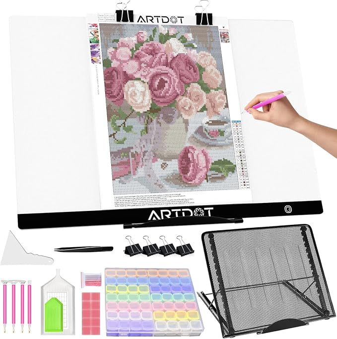 ARTDOT A2 LED Light Pad for Diamond Painting USB Powered Light Board Kit by ARTDOT