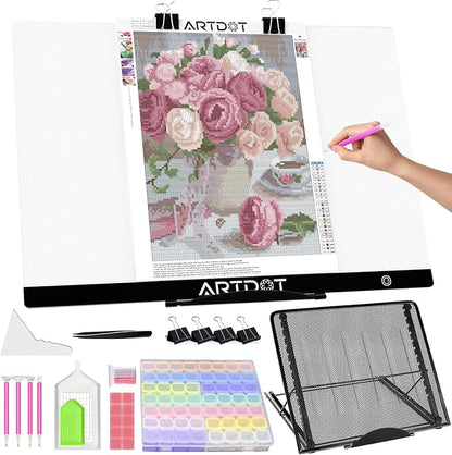 ARTDOT A2 LED Light Pad for Diamond Painting USB Powered Light Board Kit by ARTDOT