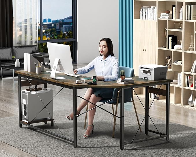 Coleshome 59" L Shaped Gaming Desk - Image 6