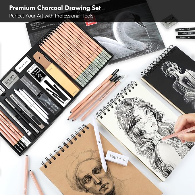 39pcs Drawing Pencil Set, Professional Sketch Pencils, Eraser Brush Pen - Image 6