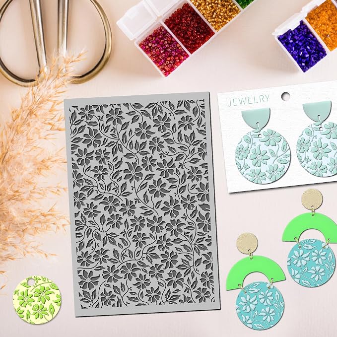 Arbuya Flowers Polymer Clay Texture Mat - Image 5