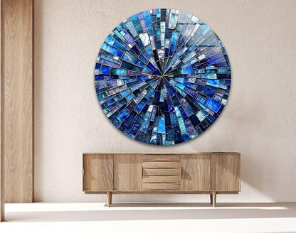 My Photostation.com 24'' Diameter Radiant Mosaic Burst Round Glass Wall Art - Image 3