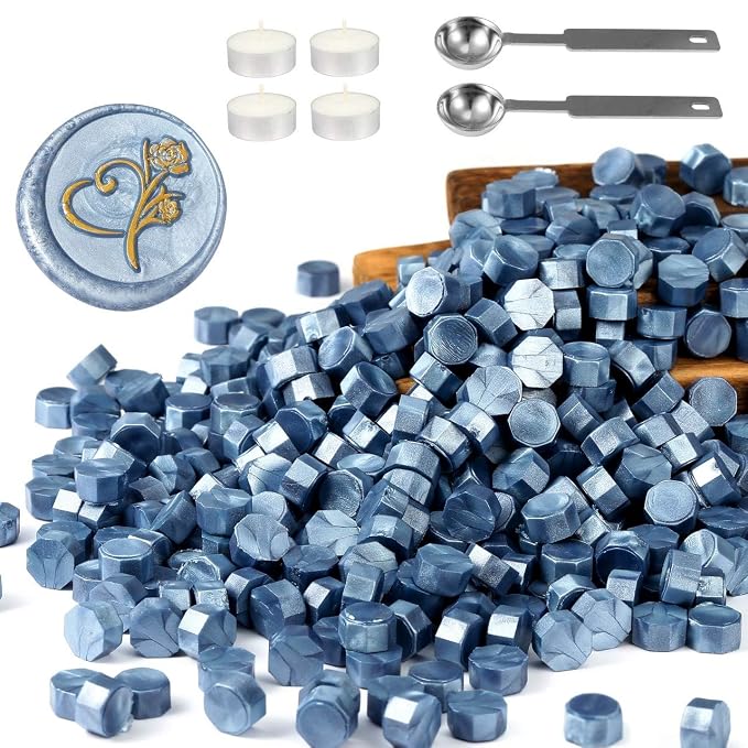 Yoption 360 Pcs Blue Sealing Wax Beads Set by Yoption