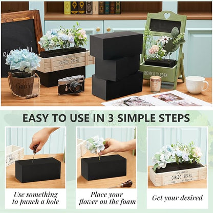 Lallisa 8 Pcs Reusable Floral Foam Blocks Water Weather Resistant Dry Floral - Image 3