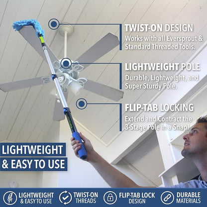 EVERSPROUT 1.5-to-3 Foot Telescopic Extension Pole | Lightweight Sturdy - Image 4