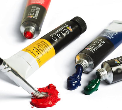 Elan Professional Oil Paint Set, 24 Vibrant Colors Mini Tubes 0.4fl oz - Image 4