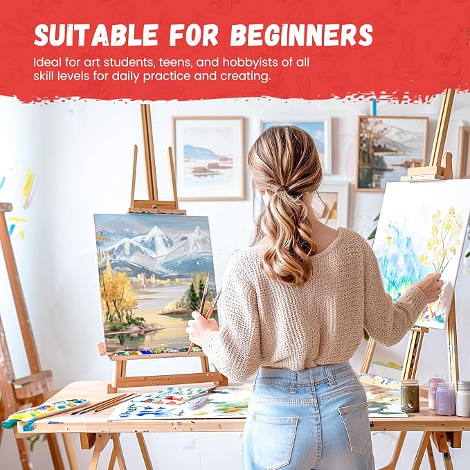 Simetufy 12 Pack 12x16 Inch Large Canvas Boards - Image 2