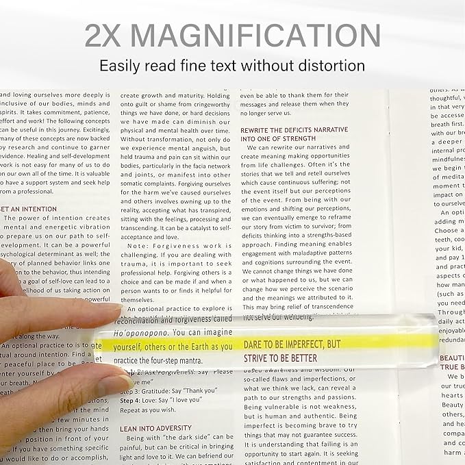 MAGDEPO 2X Bar Magnifying Ruler 6" - Image 3
