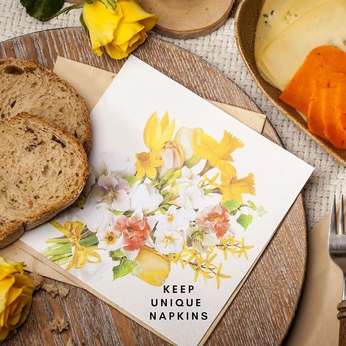 20-ct 13x13 Flowers Paper Luncheon Decoupage Napkins, 3-Ply Servilletas Printed - Image 6