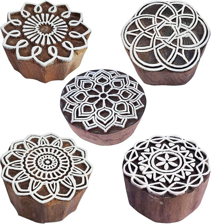 Royal Kraft Mandala Wooden Printing Stamps by RoyalKraft