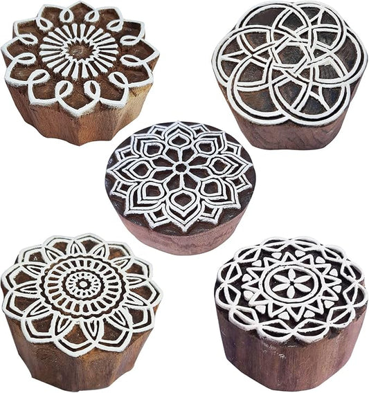 Royal Kraft Mandala Wooden Printing Stamps by RoyalKraft