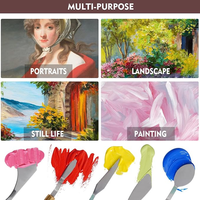 CONDA Palette Knife Painting Stainless Steel Spatula Palette Knife Oil Paint - Image 5