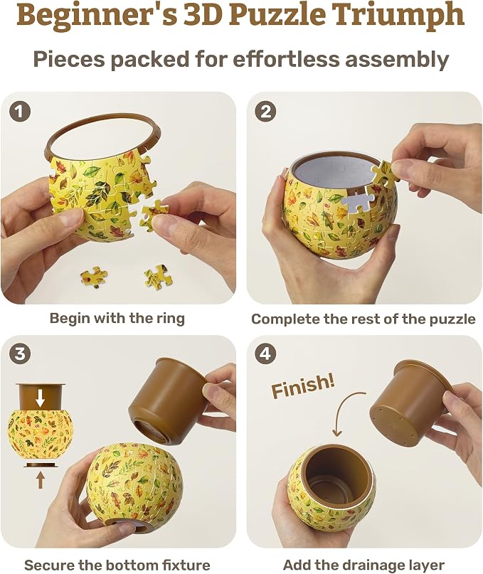 PieceRelax 3D Puzzle Planter 80 Pieces - Image 7