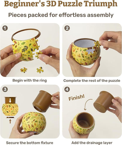 PieceRelax 3D Puzzle Planter 80 Pieces - Image 8