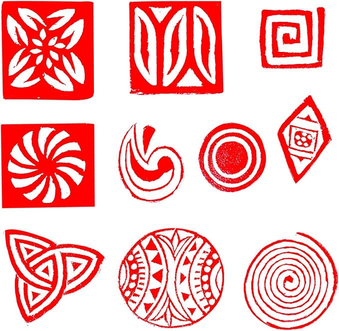 Royal Kraft Geometric Wooden Printing Stamps - Image 2