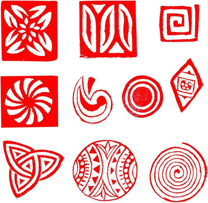 Royal Kraft Geometric Wooden Printing Stamps - Image 2