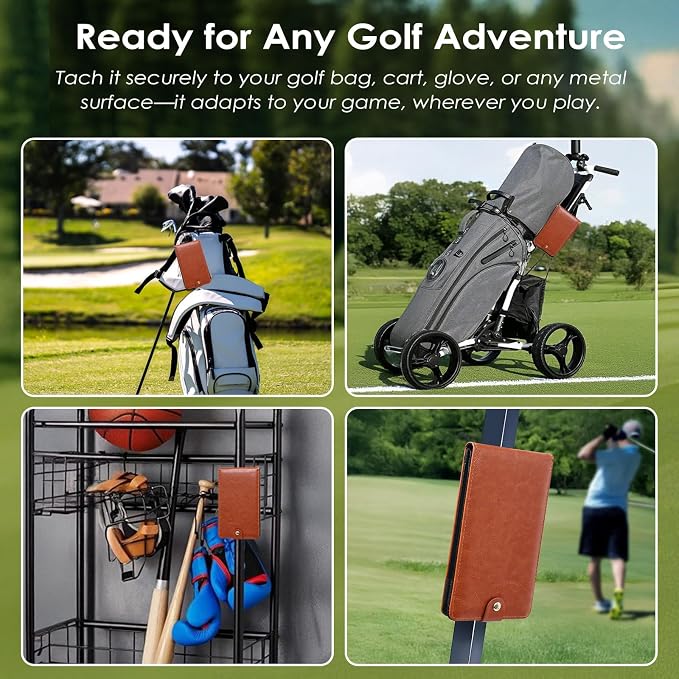 Magnetic Golf Scorecard Holder All-in-One, High-End Leather Golf Yardage Book - Image 8