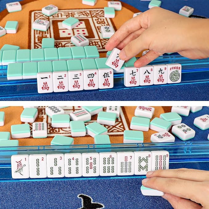 American Mahjong Game Set, 166 Light Green Tiles, 4 All-in-One Color - Image 4