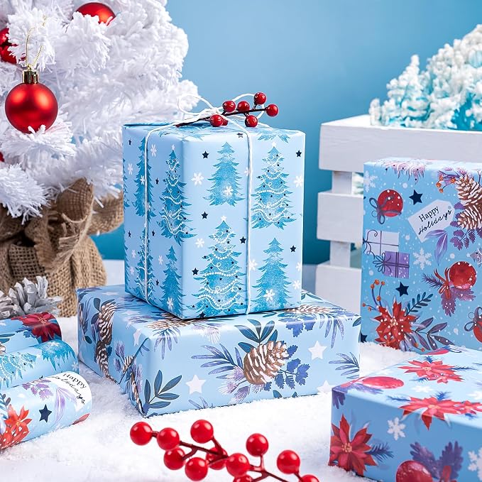 WRAPAHOLIC 30 Inch Christmas Wrapping Paper Roll - Image 4