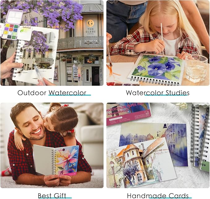KOVIEDE 100% Cotton Watercolor Paper Pad - Image 6