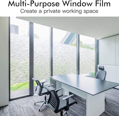 Haton Window Privacy Film, Frosted Glass Static Cling Sun Heat Blocking Window - Image 5