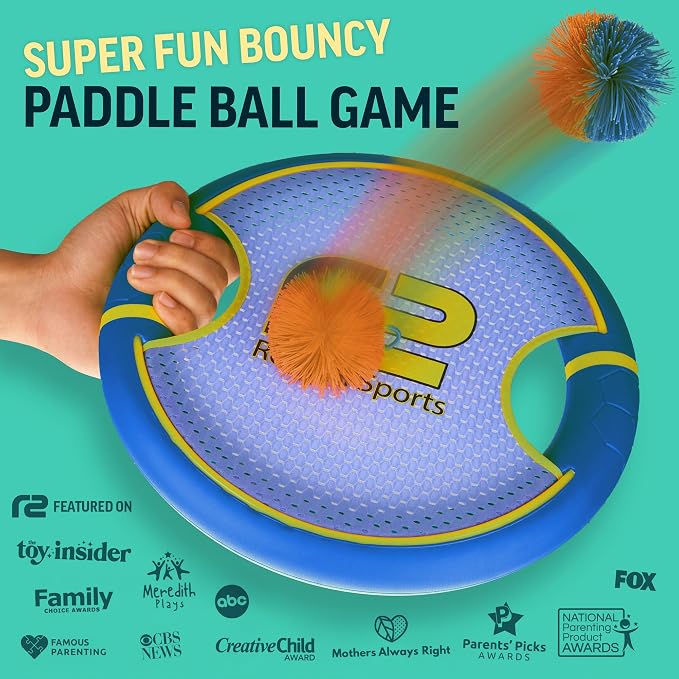 Fun Bouncy Paddle & Stringy Ball Toss & Catch Game - Image 2