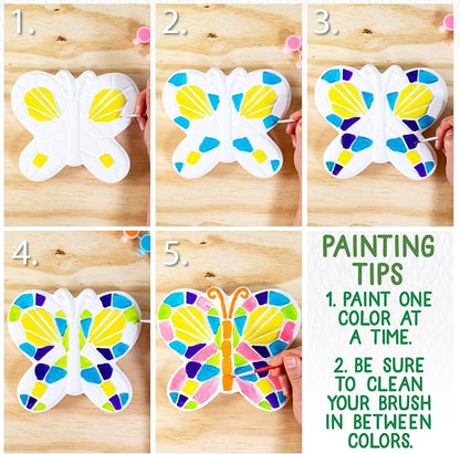 Creative Roots Mosaic Butterfly Stepping Stone Kit, Includes 7-Inch Ceramic - Image 3