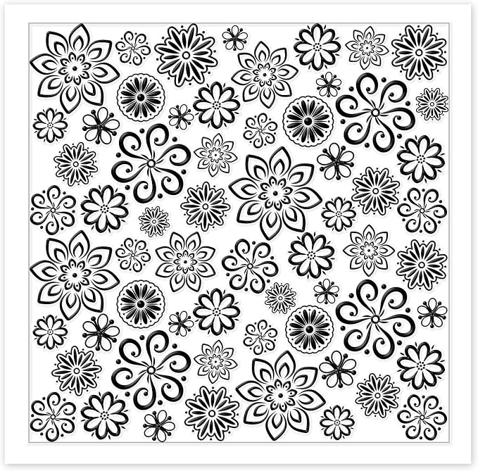 CHGCRAFT Lace Flowers Polymer Clay Texture Sheets Geometric Flowers Silicone - Image 8