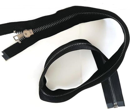 Leekayer 2PCS #5 27 Inch Zipper Black Nickel Teeth Zipper Black Metal Zipper - Image 4