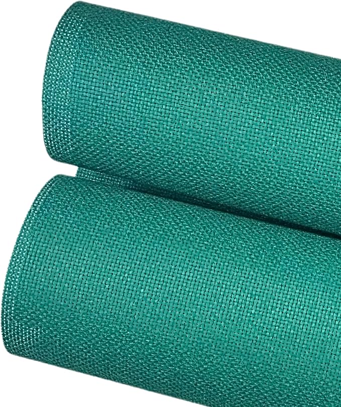2 Sheets of Green 14 Count Aida Cloth – 21 x 21 Inch Pre-Cut Fabric Squares – by Unknown