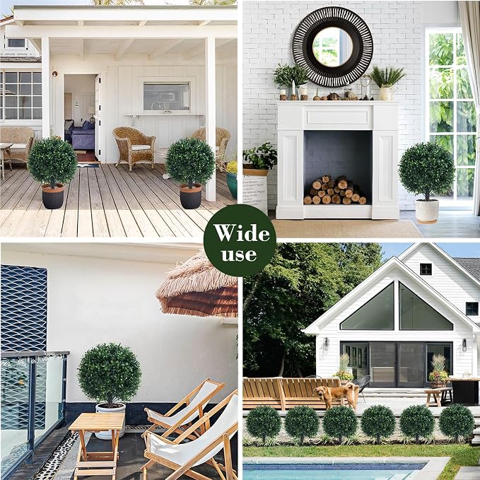 Artificial Boxwood Topiary Ball Bush - Image 4