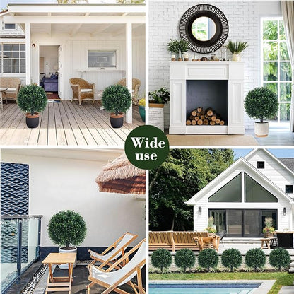Artificial Boxwood Topiary Ball Bush - Image 4