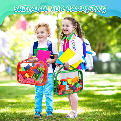 8 Packs Toy Storage Bags with Zipper, Reusable Toy Storage Organizer with - Image 7