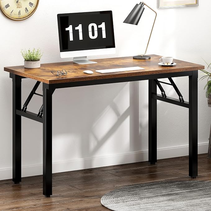 Need 39.4 inches Computer Desk for Small Space Small Folding Table Small - Image 2