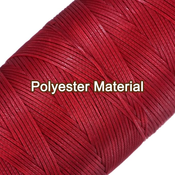 uxcell Leather Sewing Waxed Thread, 284 Yards / 260m 0.8mm 150D Flat Polyester - Image 3