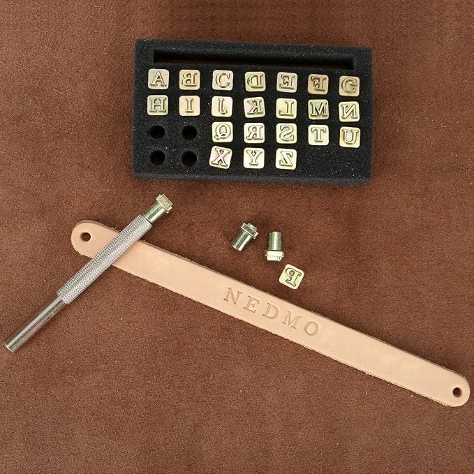 Yoption 27 Pieces Leathercarft Stamping Tool Set, 26 Letters Alphabet Stamps - Image 4