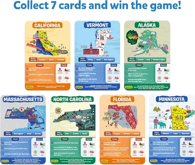 Skillmatics Guess in 10 States of America, Educational Travel Toys, Christmas - Image 6