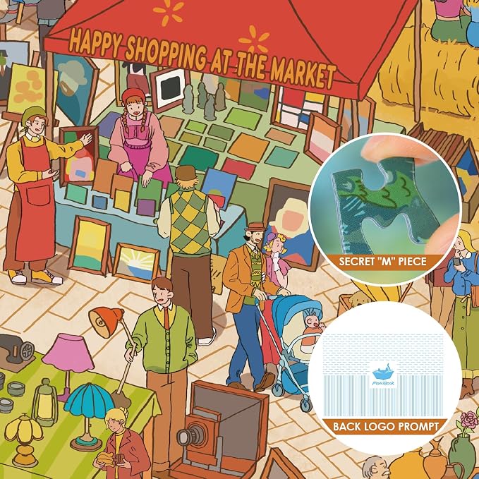 MOMIBOOK Puzzles for Adults 1000 Pieces Jigsaw Puzzles of Happy Shopping at The - Image 3
