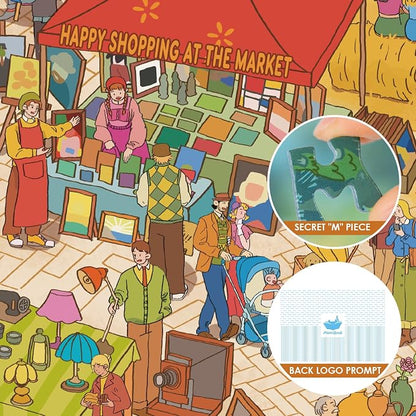 MOMIBOOK Puzzles for Adults 1000 Pieces Jigsaw Puzzles of Happy Shopping at The - Image 3