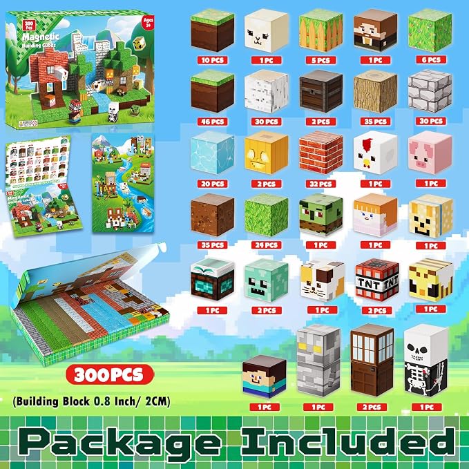 300 PCS Magnetic Blocks - Image 2