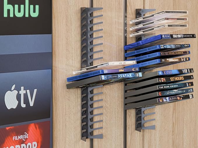 Funturbo Video Game Storage Wall Mount Game Case Holder, Metal Wall Mounted - Image 7