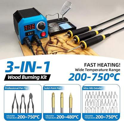 LH55-Z2-NS3 wood burning pen Wood Burning Tool Pen 200~750℃, Wood Burning kit - Image 3