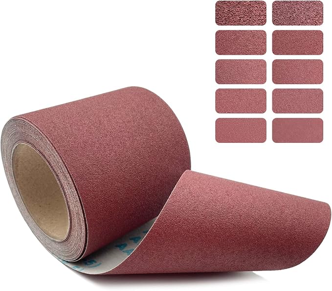 120 Grit Emery Cloth Roll, 4.5 Inch Wide 32.8 Ft Long Abrasive Sandpaper Rolls by YGFRSTO