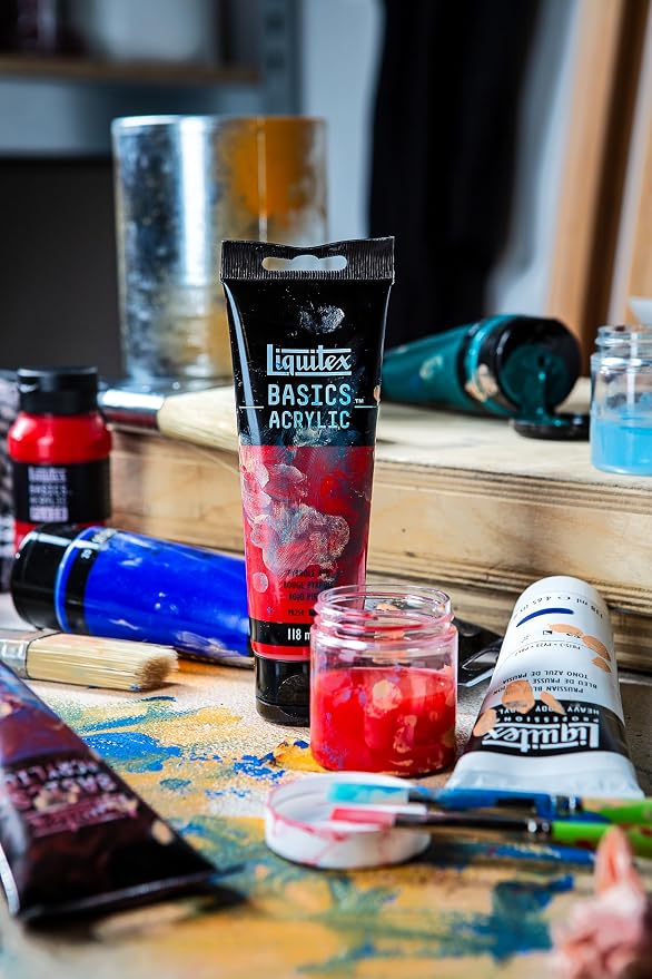 Liquitex BASICS Acrylic Paint, 250ml Tube, Titanium White - Image 3