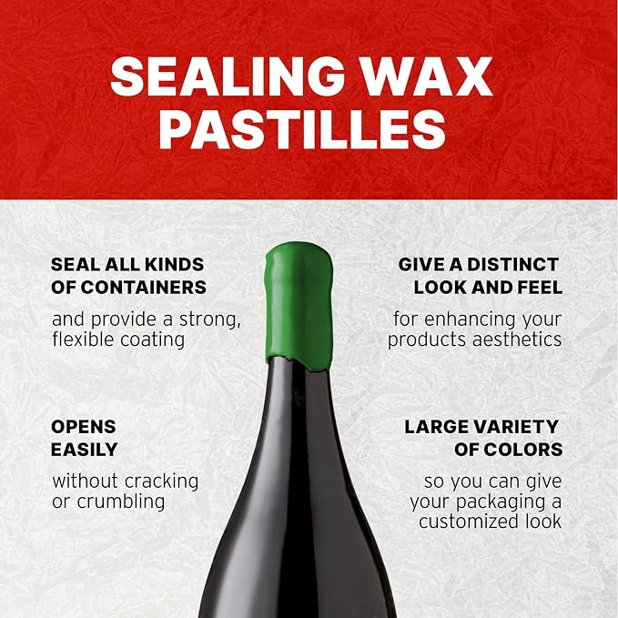 Blended Waxes, Inc. Bottle Sealing Wax, Pastille Wax Seal Beads - Image 3