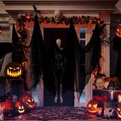 Boao Halloween Cheese Cloth 85 x 197 Inch Black Cheesecloth Roll - Image 6